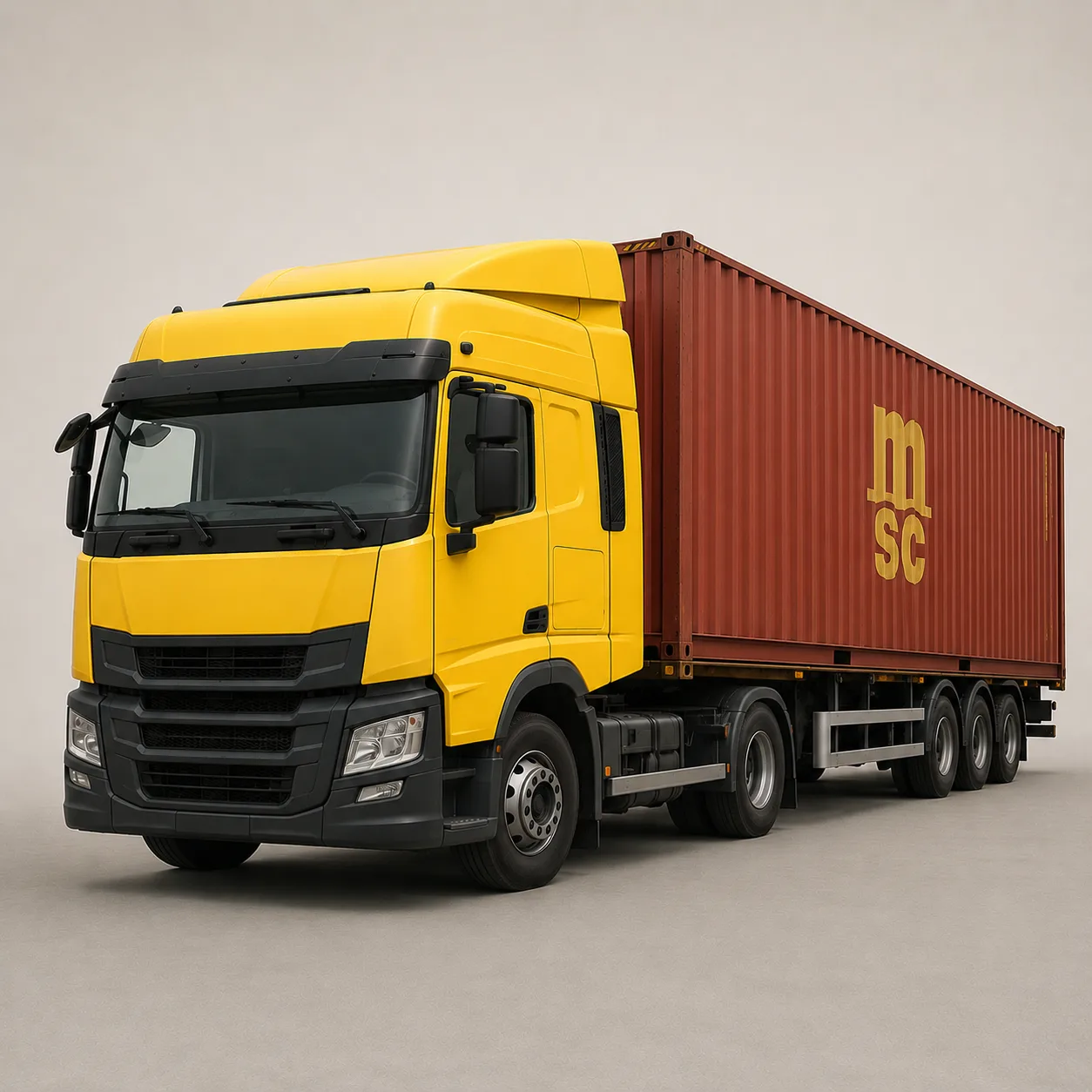 Illustration of the long-haul Yellow Jersey Logistics truck that carried roughly 715kg of cocaine from Durban to the Scania warehouse in Aeroton, central to the Madlanga Commission's bungled-bust investigation.